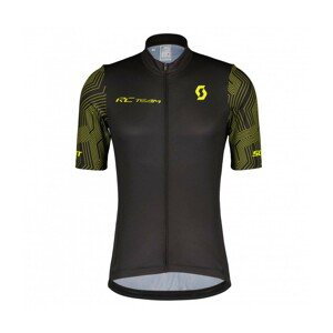 SCOTT Cyklistický dres s krátkym rukávom - RC TEAM 10 SS - žltá/čierna S
