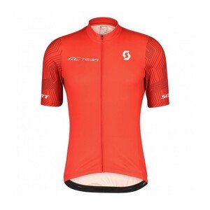 SCOTT Cyklistický dres s krátkym rukávom - RC TEAM 10 SS - červená/biela L
