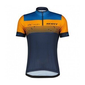 SCOTT Cyklistický dres s krátkym rukávom - RC TEAM 20 SS - modrá/oranžová L