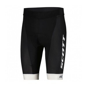 SCOTT Cyklistické nohavice krátke bez trakov - RC TEAM ++ 2022 - čierna/biela