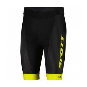 SCOTT Cyklistické nohavice krátke bez trakov - RC TEAM ++ 2022 - žltá/čierna 2XL