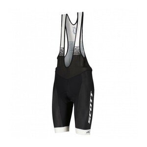 SCOTT Cyklistické nohavice krátke s trakmi - RC TEAM ++ 2022 - biela/čierna XL