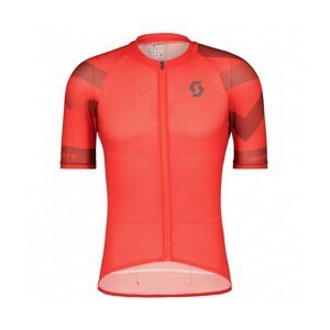 SCOTT Cyklistický dres s krátkym rukávom - RC PREMIUM CLIMBER - šedá/červená