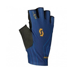 SCOTT Cyklistické rukavice krátkoprsté - RC TEAM LF 2022 - modrá/oranžová XL