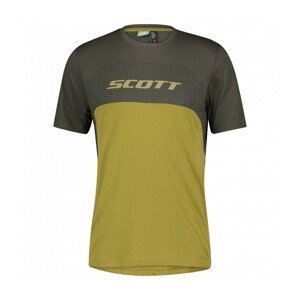 SCOTT Cyklistický dres s krátkym rukávom - TRAIL FLOW DRI SS - zelená/šedá XL