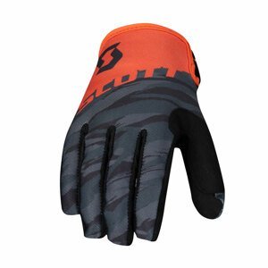 SCOTT Cyklistické rukavice dlhoprsté - 350 DIRT - čierna/oranžová 2XL