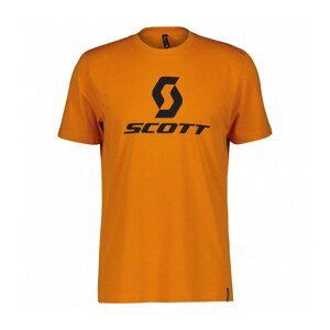 SCOTT Cyklistické tričko s krátkym rukávom - ICON SS - oranžová/čierna XL