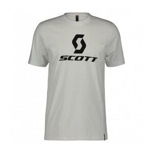 SCOTT Cyklistické tričko s krátkym rukávom - ICON SS - biela/čierna