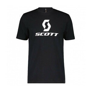 SCOTT Cyklistické tričko s krátkym rukávom - ICON SS - čierna/biela S