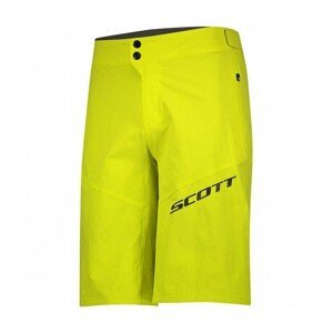 SCOTT Cyklistické nohavice krátke bez trakov - ENDURANCE LS/FIT - žltá
