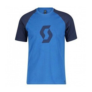 SCOTT Cyklistické tričko s krátkym rukávom - ICON RAGLAN SS - modrá