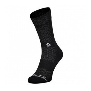 SCOTT Cyklistické ponožky klasické - AS  PERFORMANCE CREW - biela/čierna 42-44