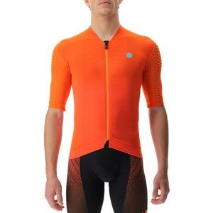 UYN Cyklistický dres s krátkym rukávom - BIKING AIRWING - čierna/oranžová