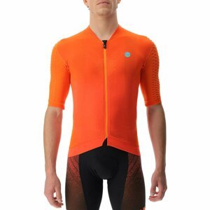 UYN Cyklistický dres s krátkym rukávom - BIKING AIRWING - oranžová/čierna M