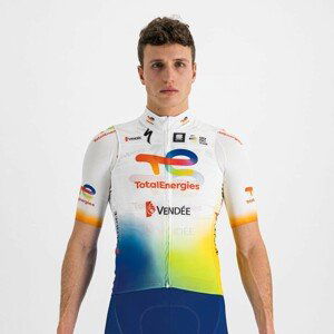 SPORTFUL Cyklistická vesta - TOTAL ENERGIES 2022 - biela/modrá/žltá/oranžová XL