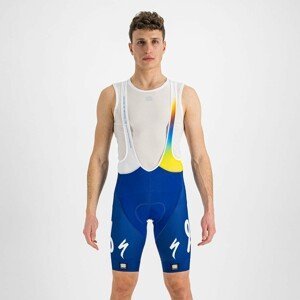 SPORTFUL Cyklistické nohavice krátke s trakmi - TOTAL ENERGIES 2022 - modrá/biela 2XL