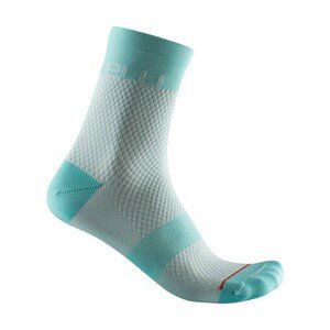 CASTELLI Cyklistické ponožky klasické - VELOCISSIMA 12 LADY - svetlo modrá/šedá