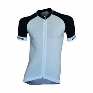 BIEMME Cyklistický dres s krátkym rukávom - SEAMLESS  - biela/čierna