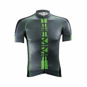 BIEMME Cyklistický dres s krátkym rukávom - POISON  - zelená/šedá