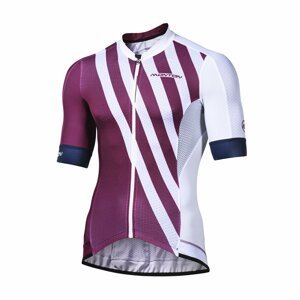 MONTON Cyklistický dres s krátkym rukávom - SPLIT - fialová/biela S
