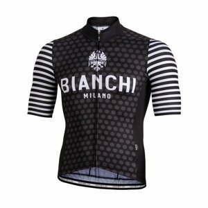 BIANCHI MILANO Cyklistický dres s krátkym rukávom - DAVOLI - biela/čierna L