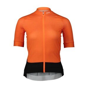 POC Cyklistický dres s krátkym rukávom - ESSENTIAL ROAD LADY - čierna/oranžová S