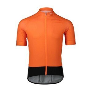 POC Cyklistický dres s krátkym rukávom - ESSENTIAL ROAD - čierna/oranžová S