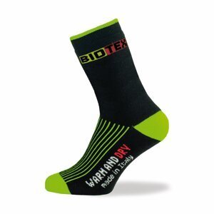 BIOTEX Cyklistické ponožky klasické - TERMO - zelená/čierna 45-46