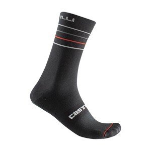 CASTELLI Cyklistické ponožky klasické - ENDURANCE 15 - čierna S-M