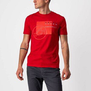 CASTELLI Cyklistické tričko s krátkym rukávom - MAURIZIO TEE - červená L