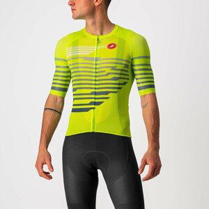 CASTELLI Cyklistický dres s krátkym rukávom - CLIMBER'S 3.0 - žltá/modrá L
