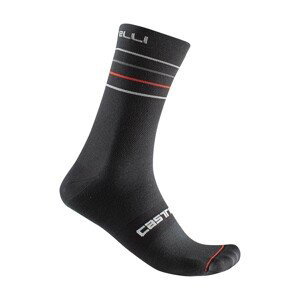 CASTELLI Cyklistické ponožky klasické - ENDURANCE 15 - čierna L-XL
