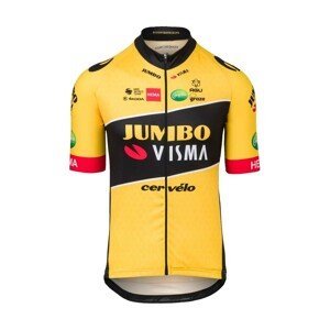 AGU Cyklistický dres s krátkym rukávom - JUMBO-VISMA 2022 - čierna/žltá XS