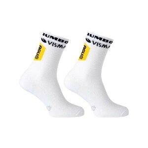 AGU Cyklistické ponožky klasické - JUMBO-VISMA 2022 - biela S-M