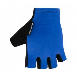 SANTINI Cyklistické rukavice krátkoprsté - CUBO - modrá XL