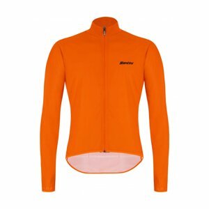 SANTINI Cyklistická vetruodolná bunda - NEBULA PURO - oranžová XL