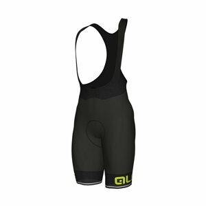 ALÉ Cyklistické nohavice krátke s trakmi - CORSA - žltá/čierna M
