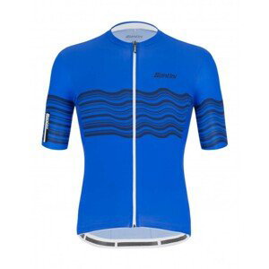 SANTINI Cyklistický dres s krátkym rukávom - TONO PROFILO - modrá L