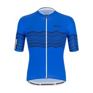 SANTINI Cyklistický dres s krátkym rukávom - TONO PROFILO - modrá XL