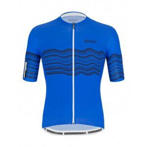 SANTINI Cyklistický dres s krátkym rukávom - TONO PROFILO - modrá M