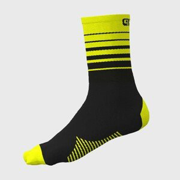 ALÉ Cyklistické ponožky klasické - ONE - čierna/žltá M