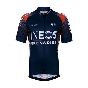 BONAVELO Cyklistický dres s krátkym rukávom - INEOS 2022 KIDS - červená/modrá S-135cm