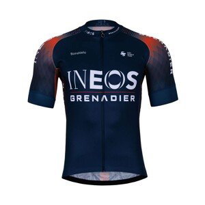 BONAVELO Cyklistický dres s krátkym rukávom - INEOS GRENADIERS '22 - červená/modrá XL