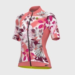 ALÉ Cyklistický dres s krátkym rukávom - PR-S GARDEN LADY - biela/bordová/ružová L