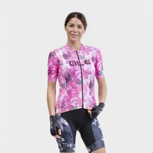 ALÉ Cyklistický dres s krátkym rukávom - PR-R AMAZZONIA LADY - ružová/biela/šedá/bordová M