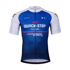 BONAVELO Cyklistický dres s krátkym rukávom - QUICKSTEP 2022 - modrá/biela 2XL