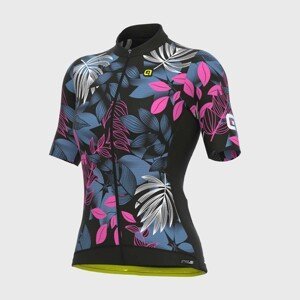 ALÉ Cyklistický dres s krátkym rukávom - PR-S GARDEN LADY - čierna/modrá/oranžová/ružová S