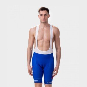 ALÉ Cyklistické nohavice krátke s trakmi - BIKE EXCHANGE 2022 - modrá/biela XL