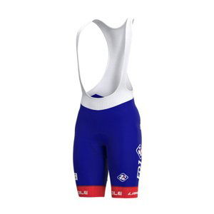 ALÉ Cyklistické nohavice krátke s trakmi - GROUPAMA FDJ 2022 - červená/modrá/biela 5XL