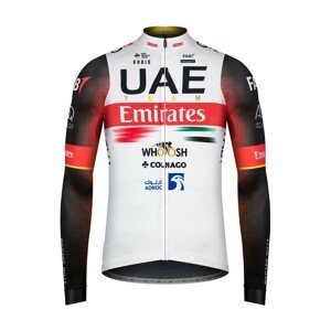 GOBIK Cyklistický dres s dlhým rukávom zimný - UAE 2022 PACER - červená/biela XL
